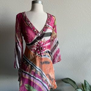 Beaded Coverup Top
